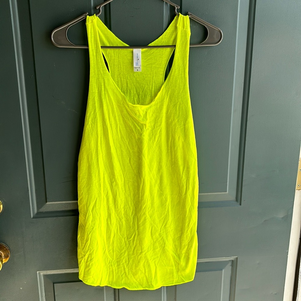 Over the Limit Neon Yellow Tank‎ top